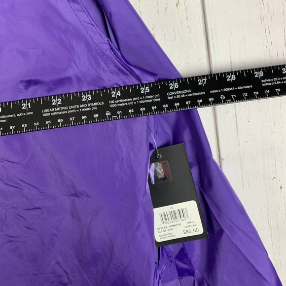 Los Angeles LA Lakers NBA XL Purple 1/4 Zip Windbreaker Jacket New Men - Picture 4 of 6